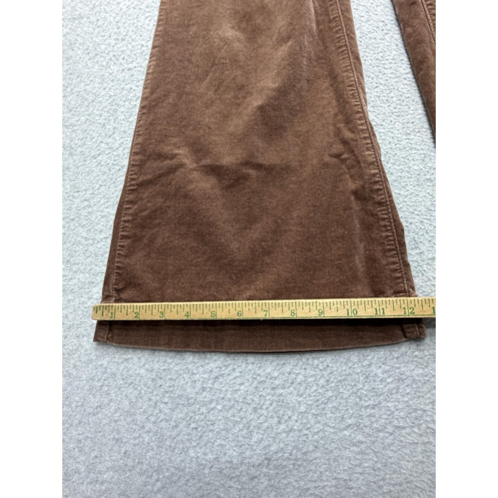 Pilcro Anthropologie Velvet Wide Leg Pants Womens 29 Brown Stretch Casual Retro - Picture 8 of 13